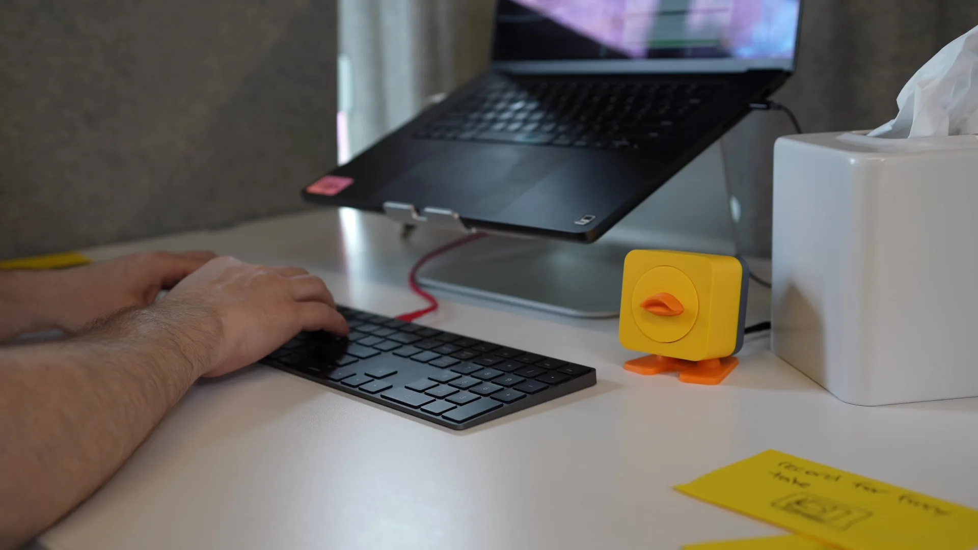 Duck handling a permission request with voice approval