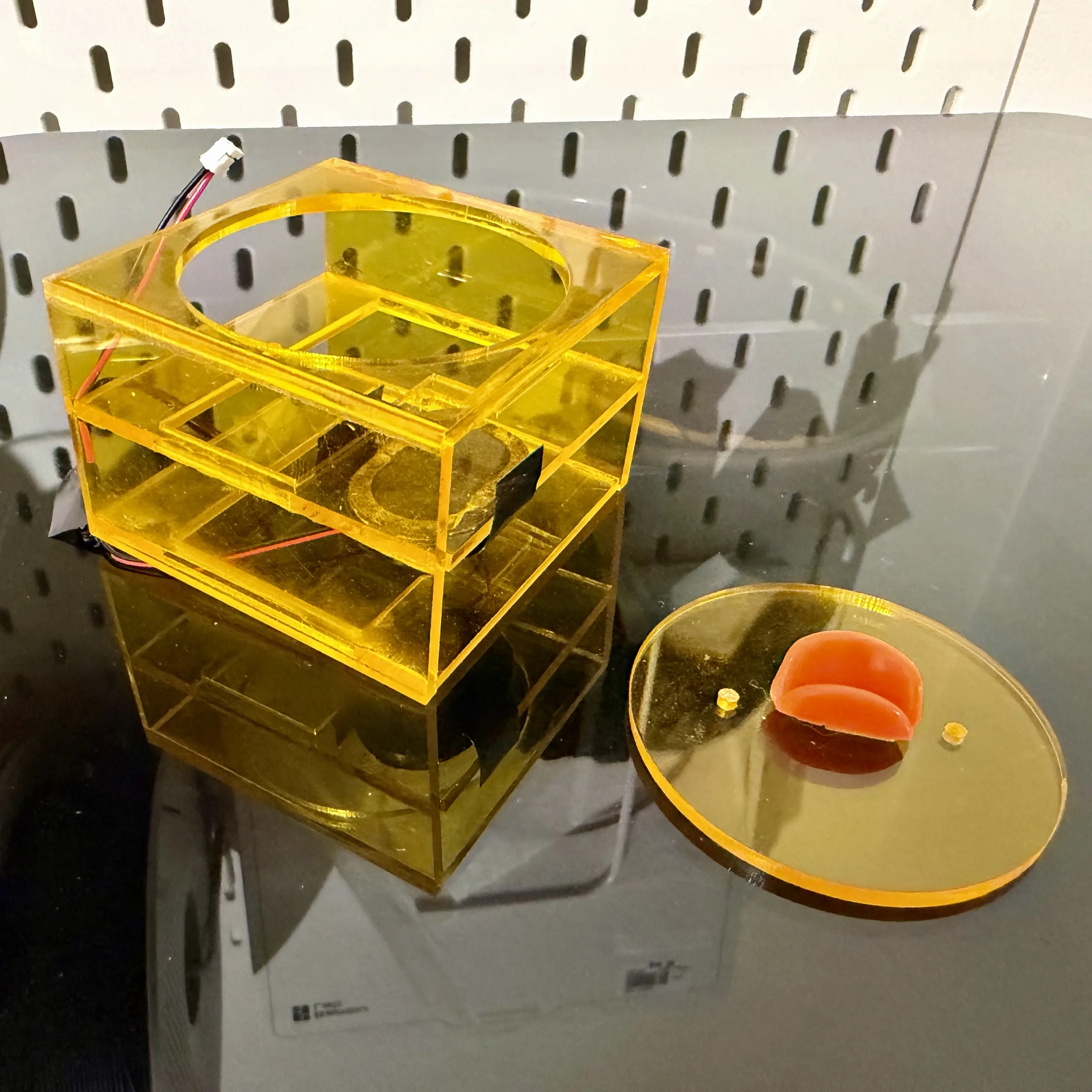 Disassembled early prototype