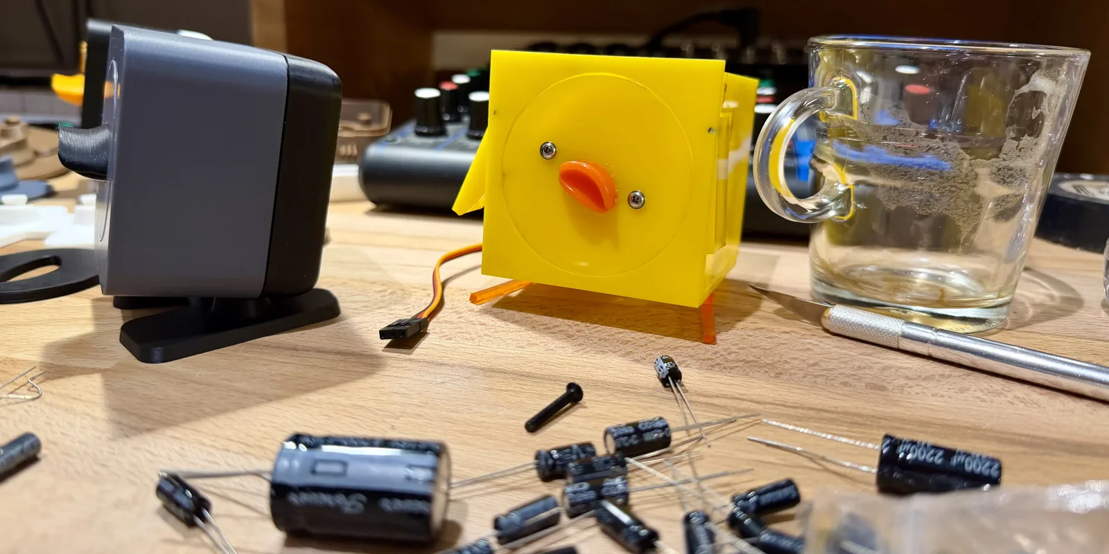 Desk chaos during the build sprint